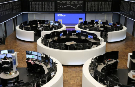 Le graphique DAX est représenté à la Bourse de Francfort