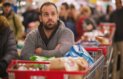 Il faudra encore patienter pour retrouver des méga promotions en supermarché et en ligne. (Crédit photo : Adobe Stock / image générée par IA)